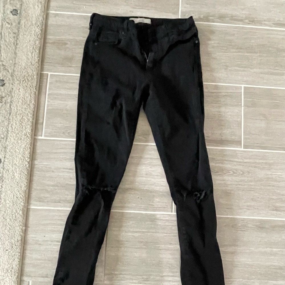 Top Shop Leigh Black Jeans Size 28